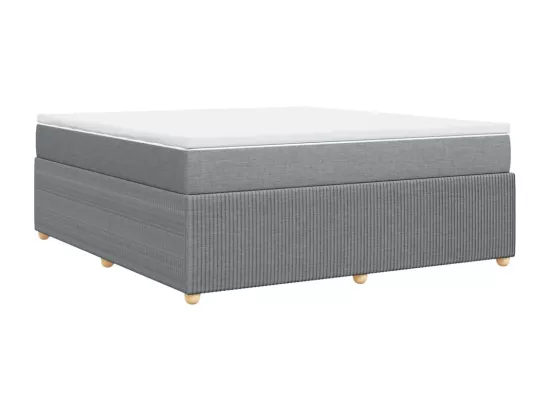 Sommier à lattes de lit avec matelas Gris clair 180x200cm Tissu