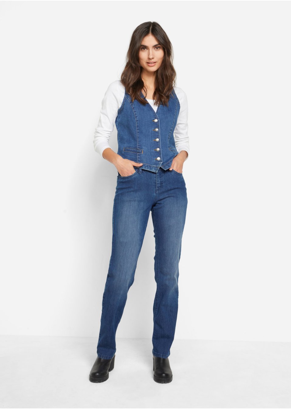 Lot de 2 jeans confort stretch, Straight
