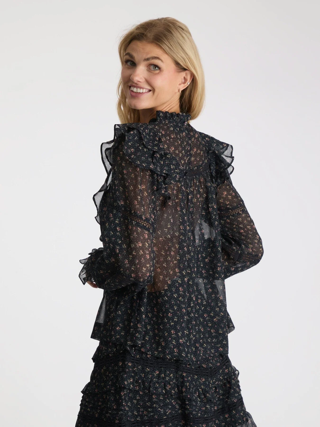 Neo Noir Sarna Mini Rose Blouse