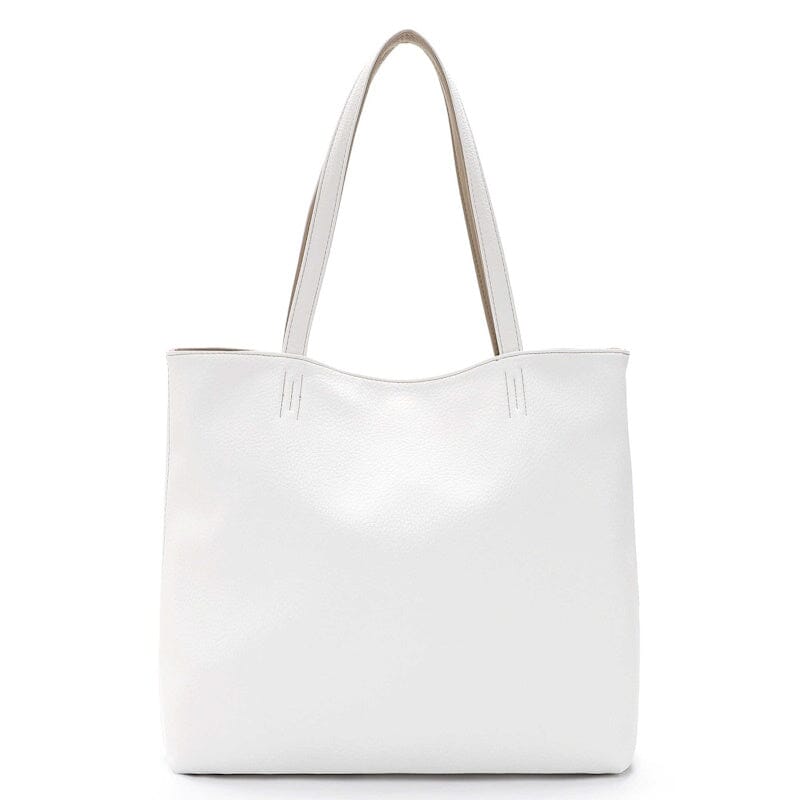Emily & Noah Eva Bag in Bag Reversible Shopper White