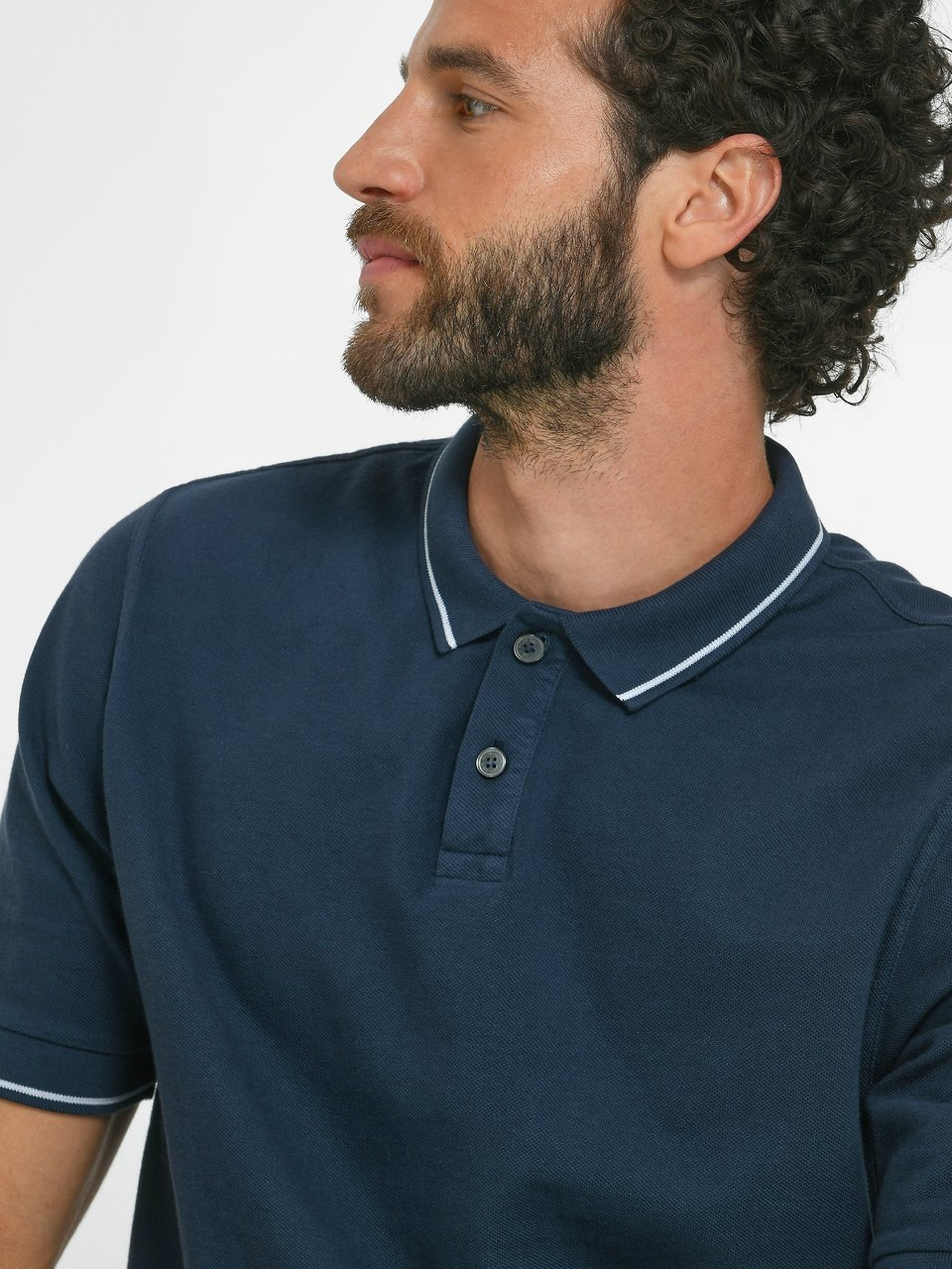 Piqué-Polo-Shirt mit 1/2-Arm