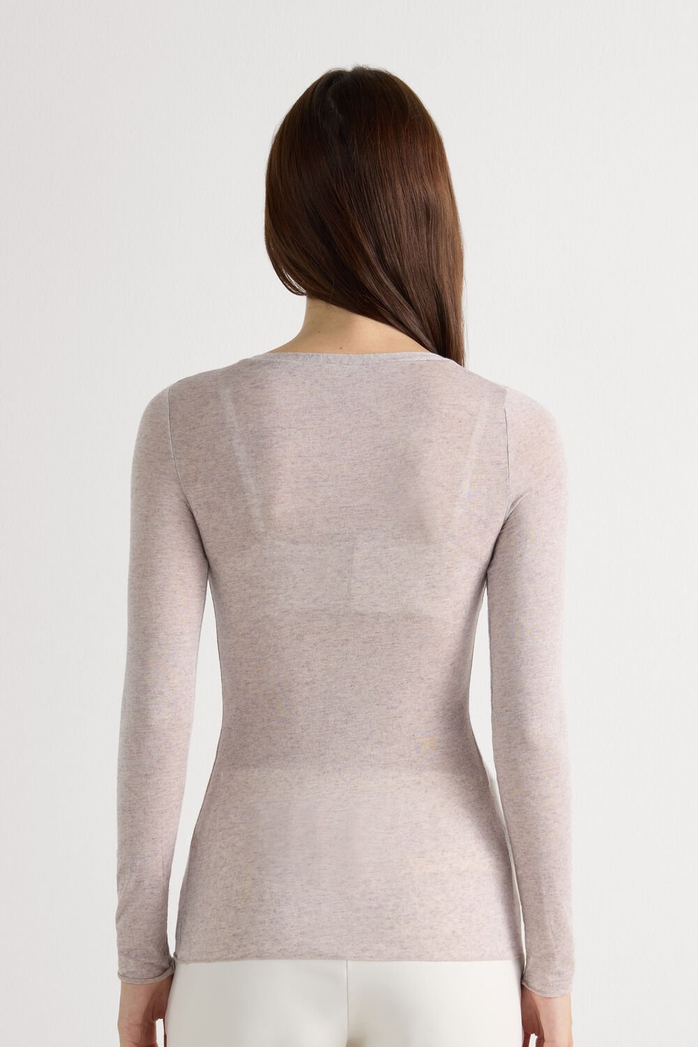 Blusa com decote em V em Modal Ultraleve com Caxemira