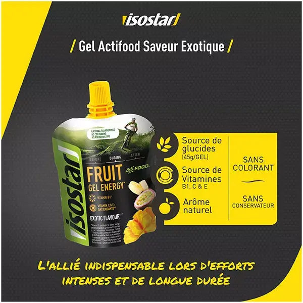 Isostar Fruit Energy Gel Actifood Exotic Pouch 90g