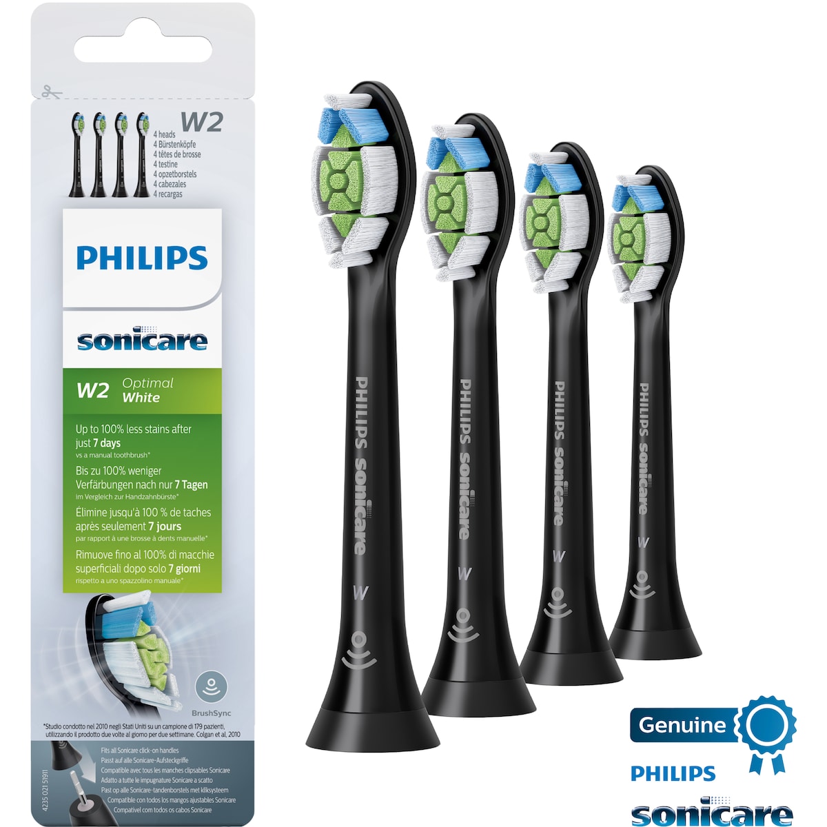 Philips Sonicare tannbørstehoder HX6064/11 (sort)