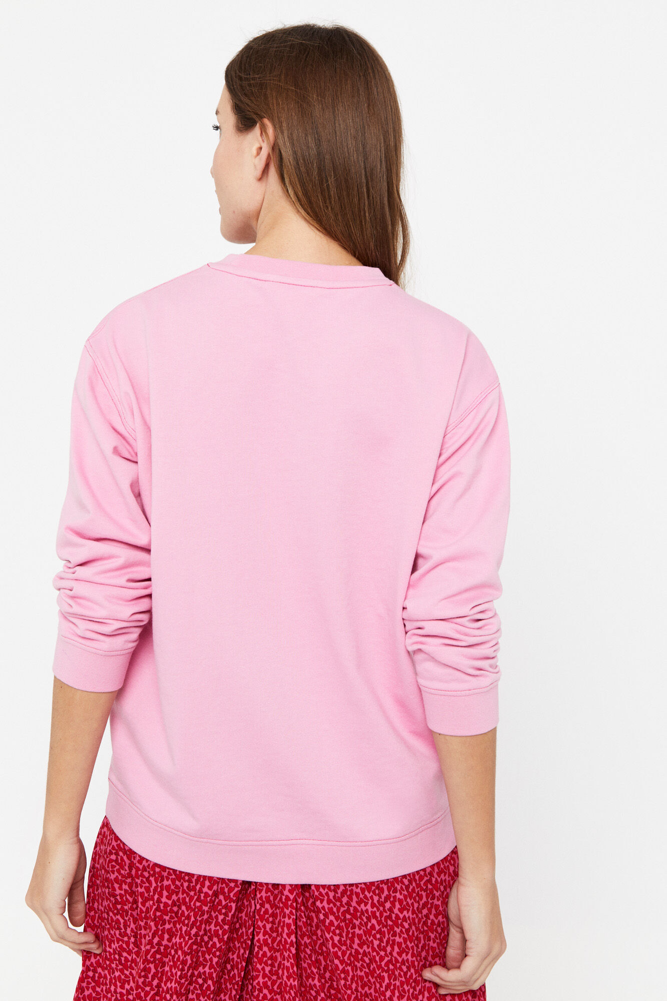 Moletom com texto bordado - Rosa