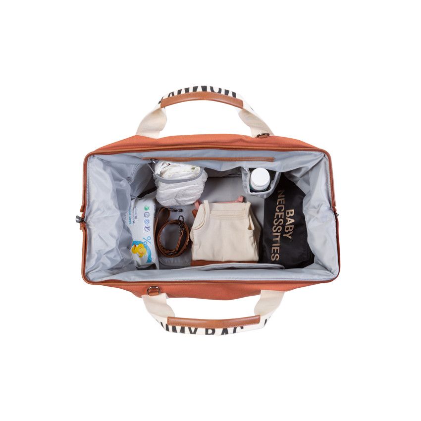 Sac à langer Mommy bag signature - Terracotta - Ecru