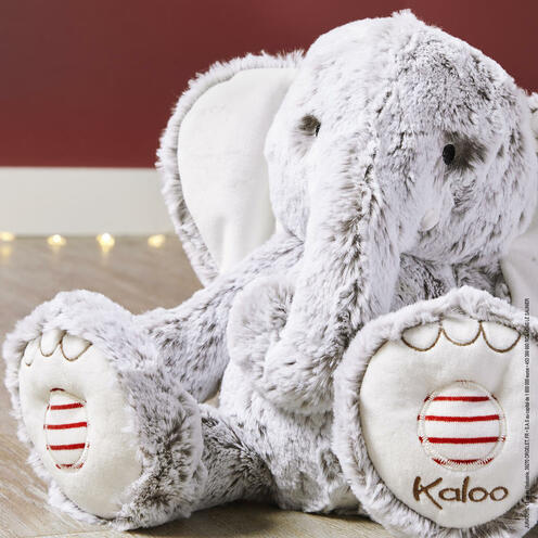 Eléphant Noa Prestige 38 cm Gris - KALOO