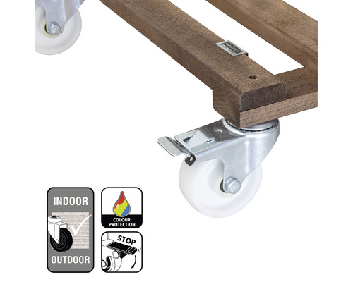 Wagner Gigant houten plantenwagen, 45x45 cm, draagvermogen 250 kg