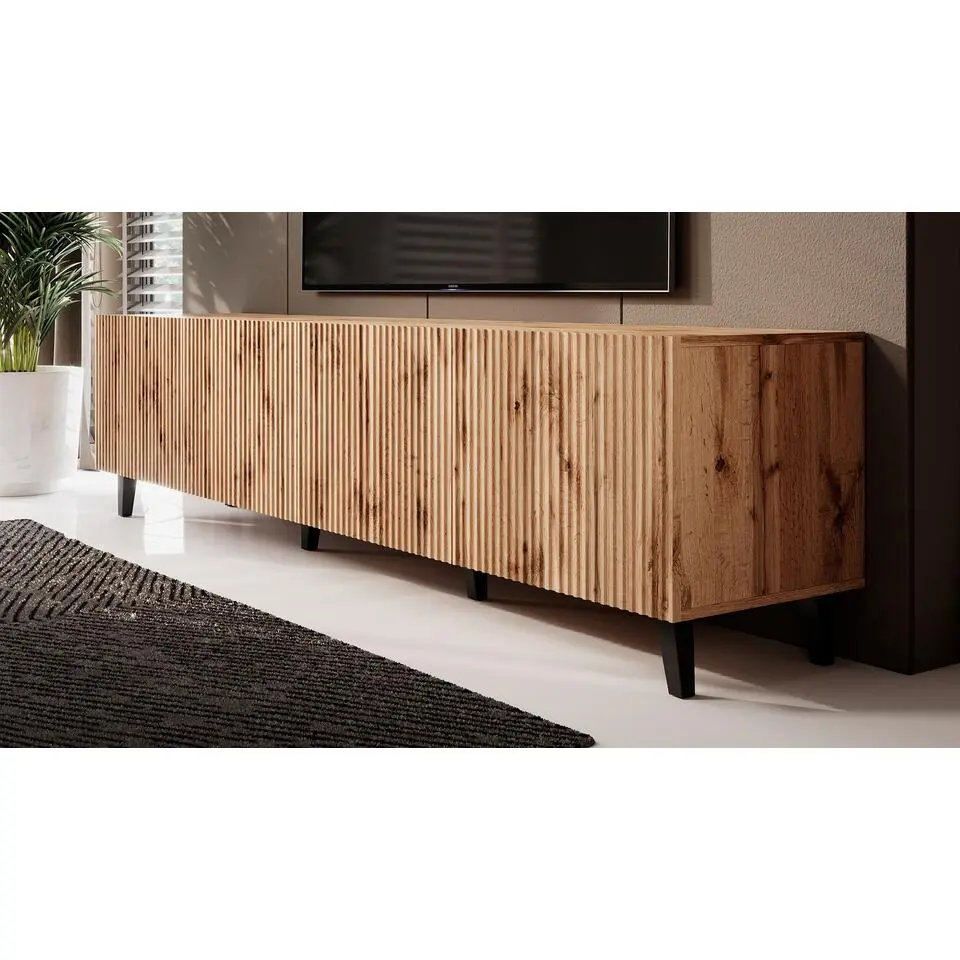 Meubella - TV-Meubel Vintar - Eiken - 200 cm