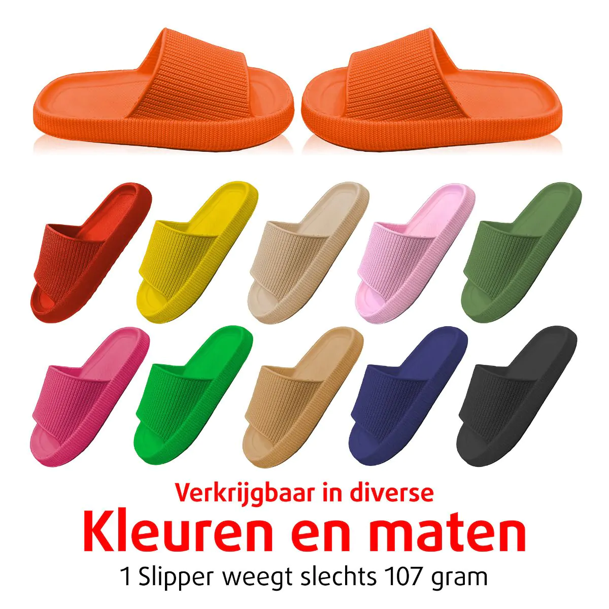 Orthopedische Zomer Badslippers (Oranje)