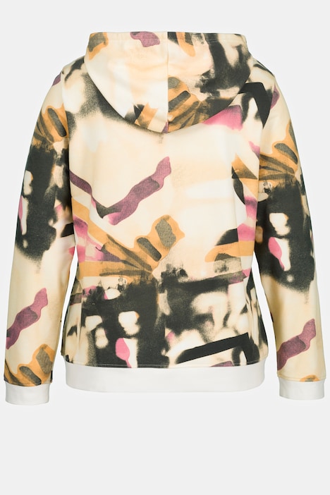 Hoodie, grafisches Muster, Langarm, Kapuzenshirt