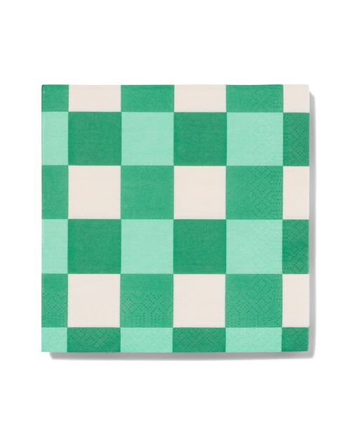 serviettes 33x33 papier chèques - 20 pcs.
