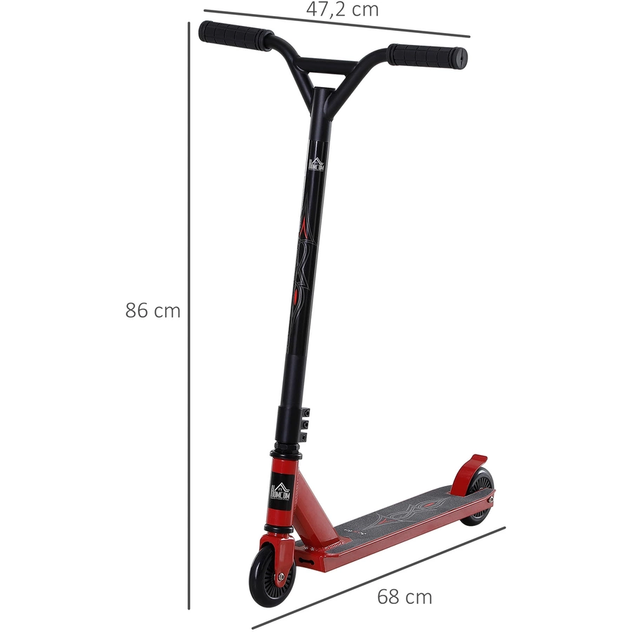 HOMCOM Tretroller für Kinder rot