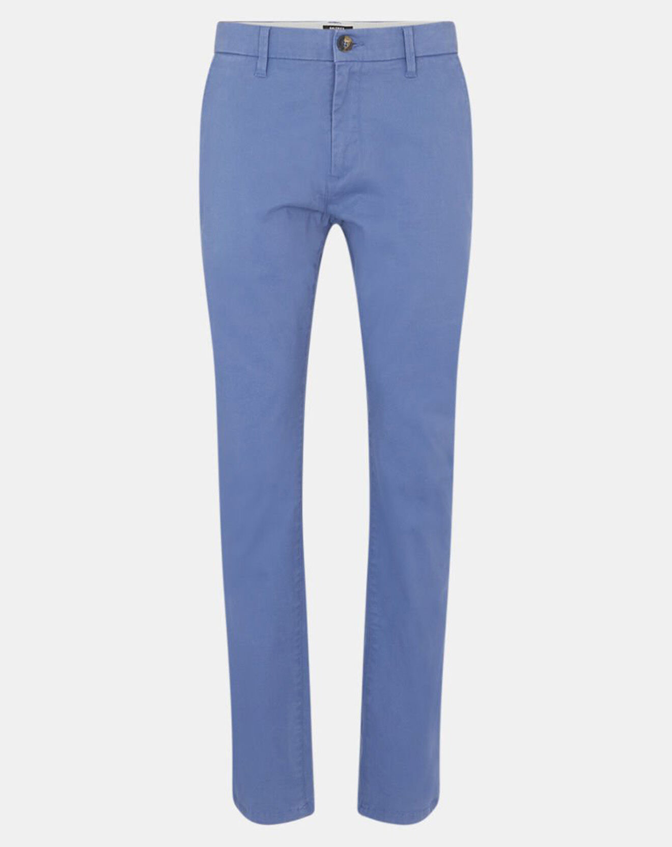 Galeries Lafayette Pantalon chino en Coton bio droit Kutdroit bleu vintage