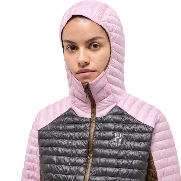 Doudoune randonnée HAGLÖFS HAGLOFS L.I.M MIMIC HOOD W FRESH PINK/TEAK BROW