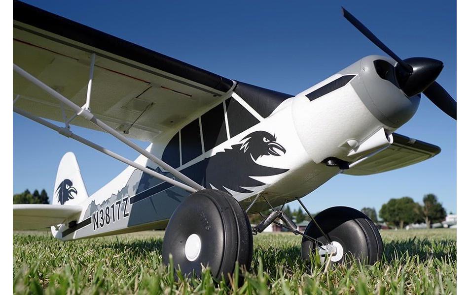 Motorflugzeug Piper PA-18 Super Cub 1700 mm Gyro PNP<br>Piper Buschflieger mit Offroad Fahrwerk und Schwimmer
