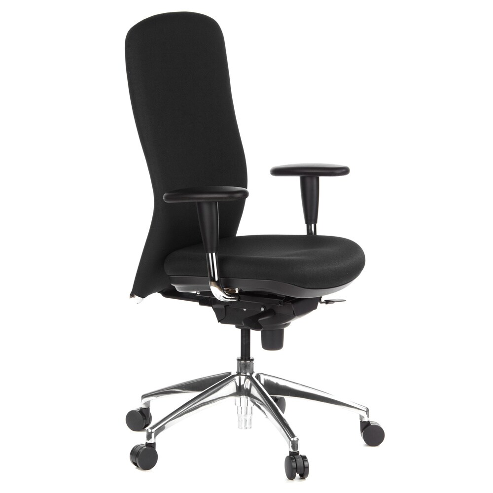 High End Bürostuhl HIGH-TEC Stoff mit Armlehnen (höhenverstellbar) hjh OFFICE