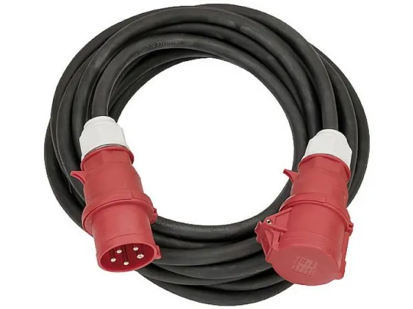Brennenstuhl 1167320100, 10 m, Udendørs, IP44, Oliebestandig, UV-resistent, Sort, Rød, 400 V