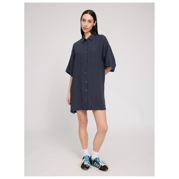 Mazine - Women's Linen Shirt Dress - Robe