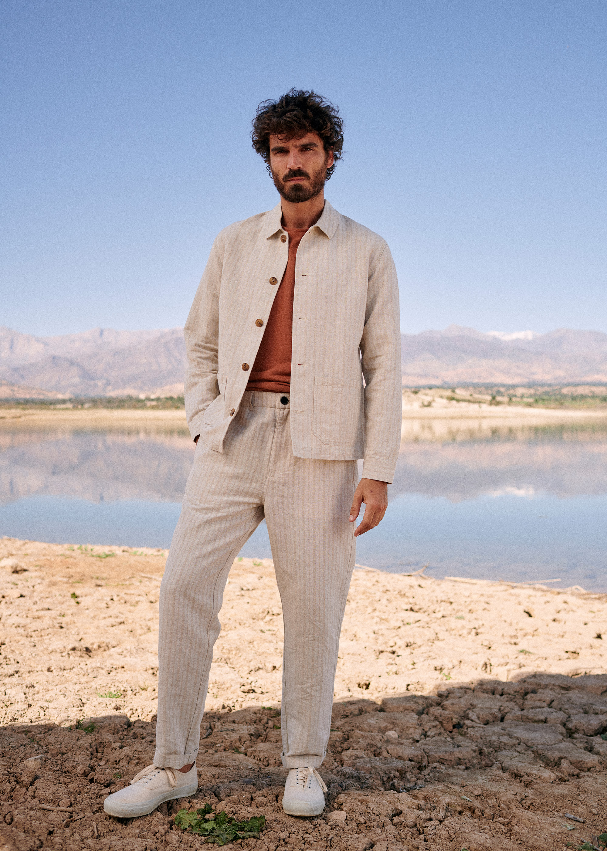 Veste Irwin - Beige rayé - E-SHOP/VESTES 5905736