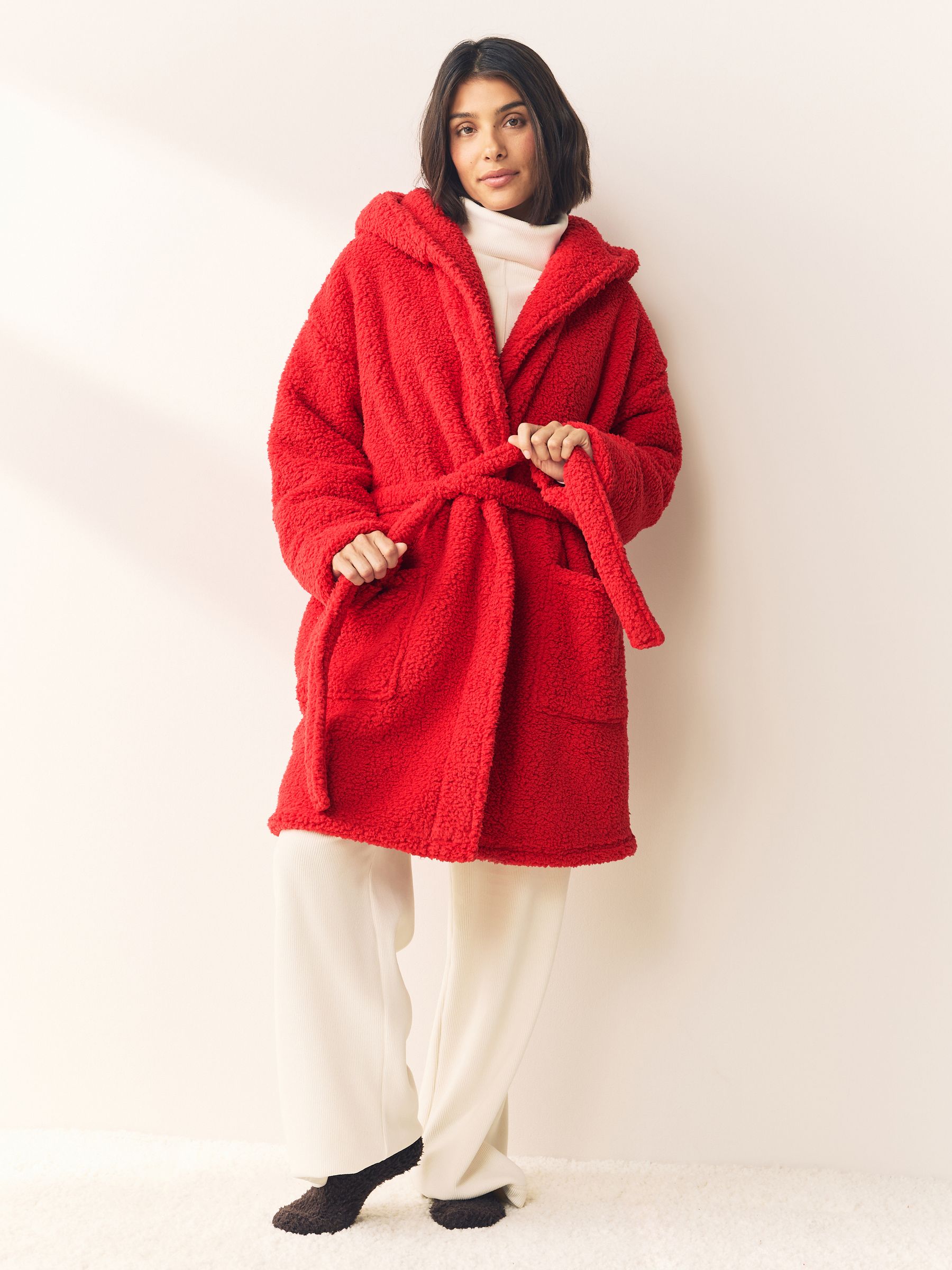 Rood - Teddy badjas
