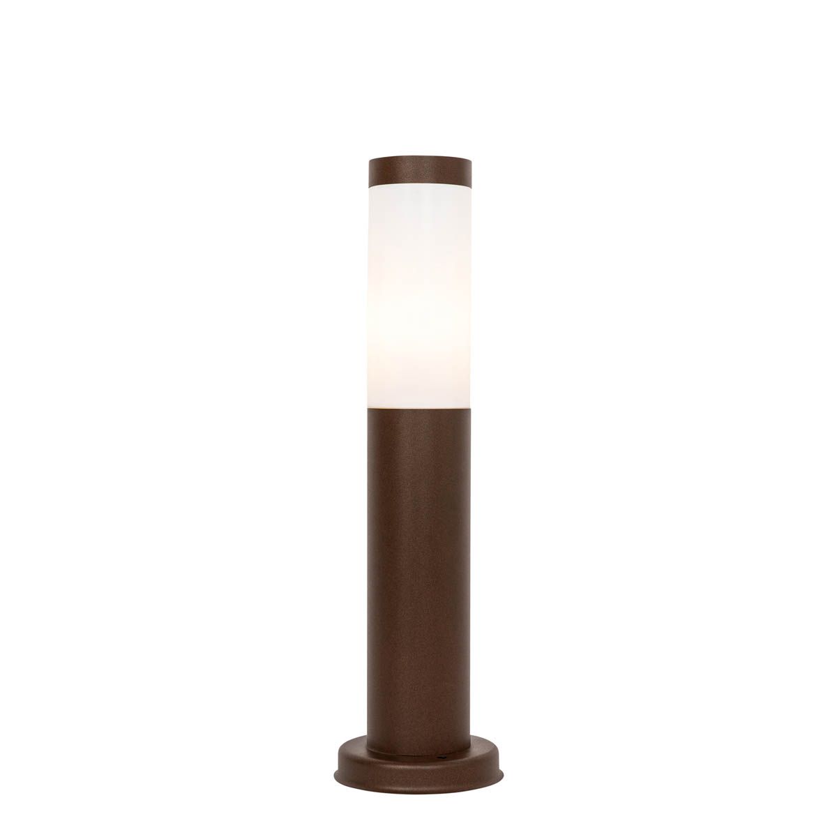 Buitenlamp paal roestbruin met opaal 45 cm IP44 - Rox