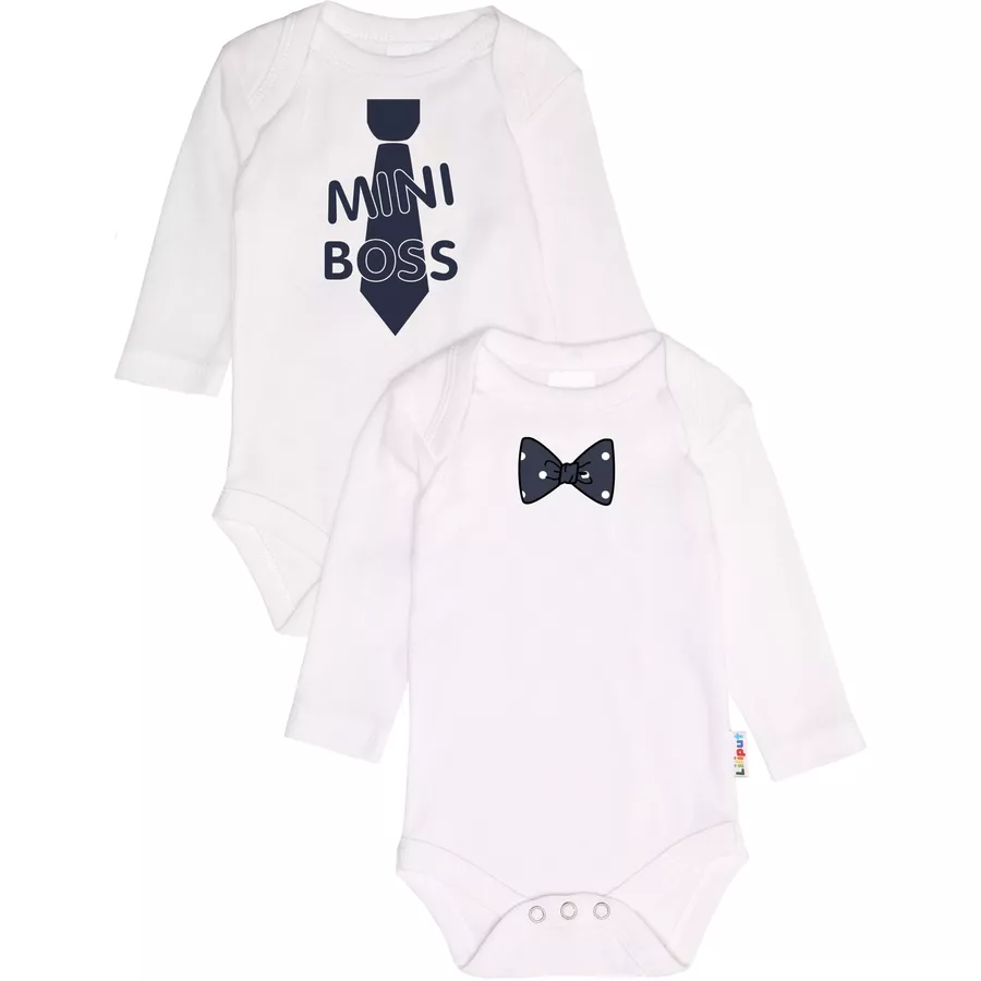 Liliput Langarmbody 2er Pack Mini Boss weiß