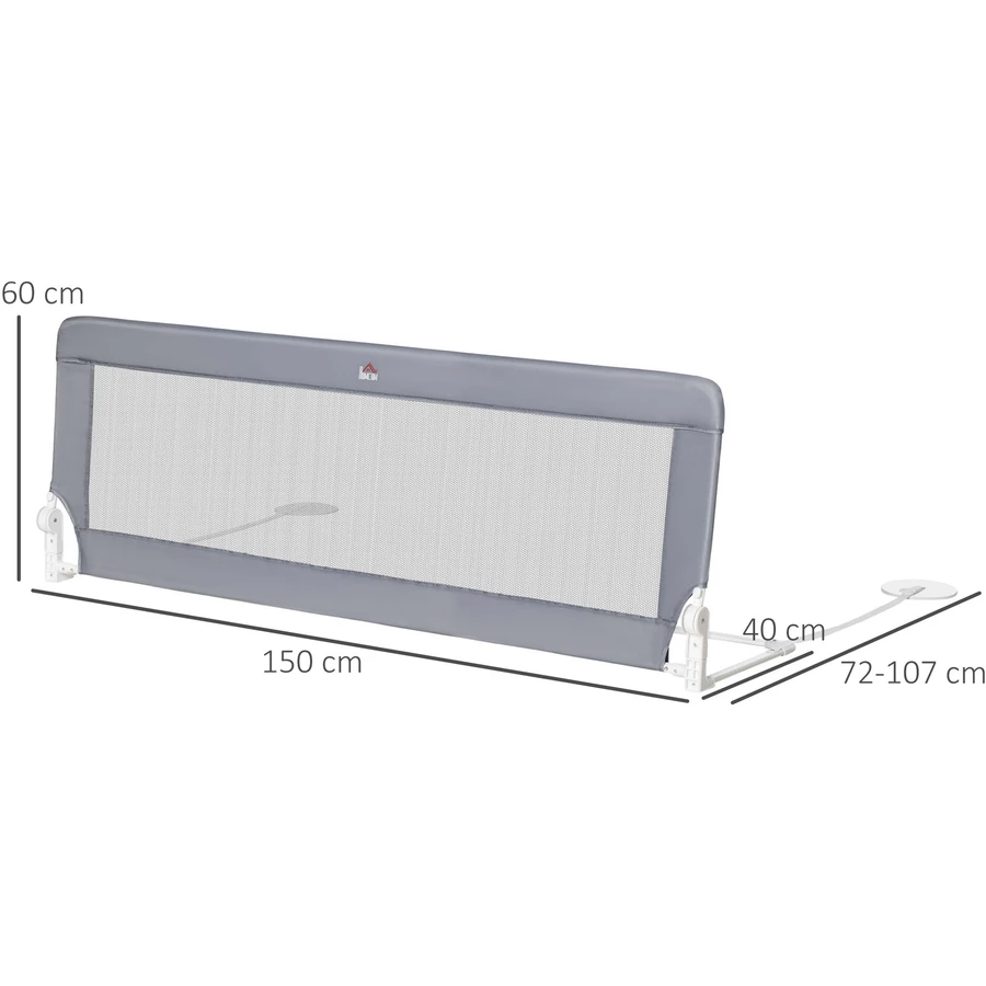 HOMCOM Bettgitter mit Schutzanker grau