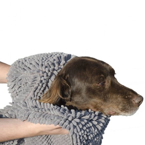 Toalha superabsorvente para cães, cinza