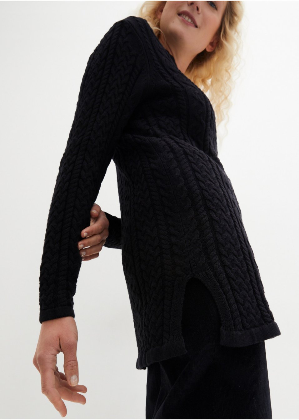 Pull ample en coton avec col polo
