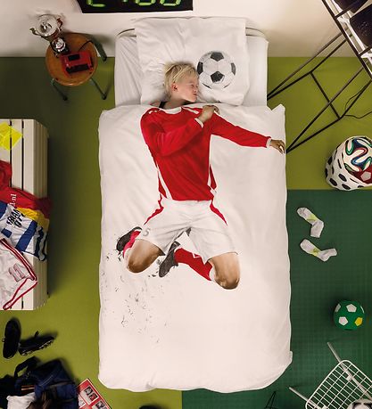 Snurk Bettwäsche - Erwachsen - Rot Fußballspieler