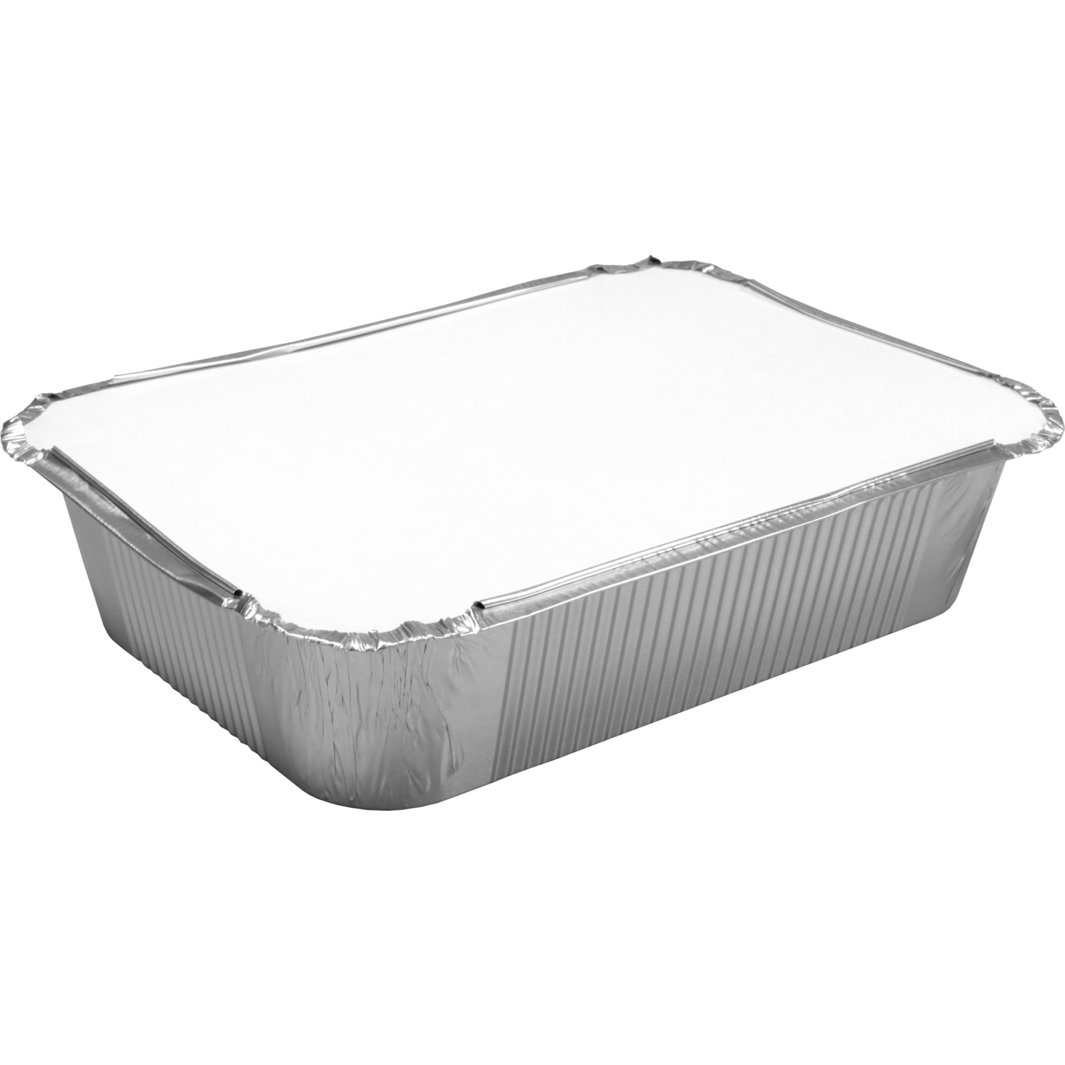 Bak, Aluminium, 2000ml, opstaande rand, 262x192x65mm, zilver