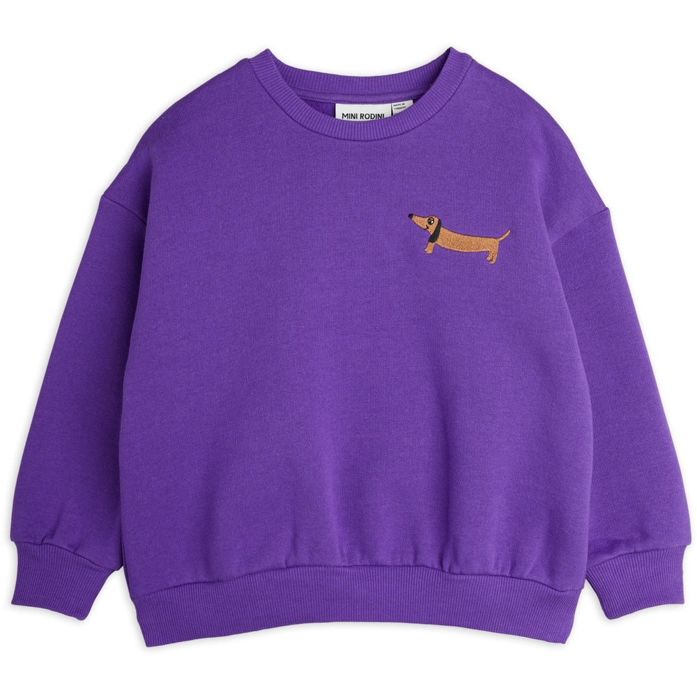 Køb Mini Rodini Purple Dog Embroidery Sweatshirt