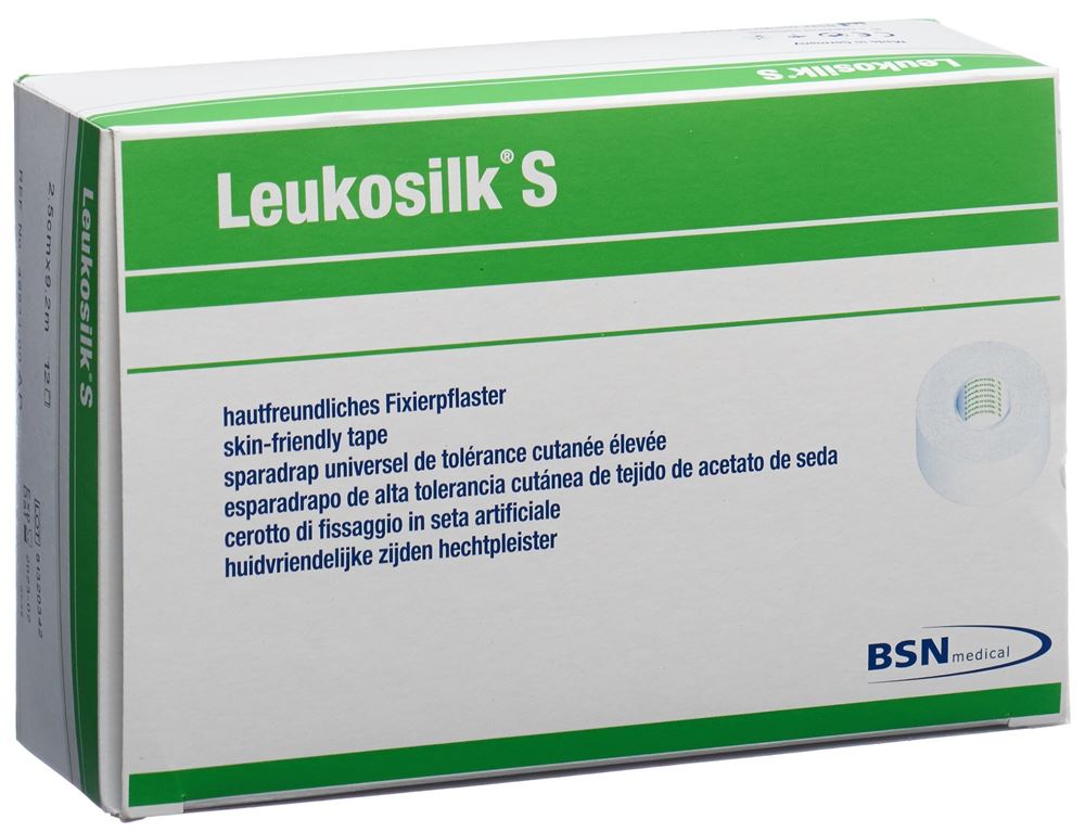 LEUKOSILK Heftpflaster<br>12 Stück, 9.2mx2.5cm, weiss
