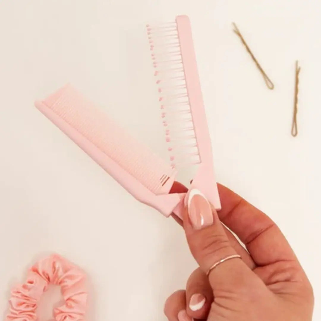 2 in 1 Folding Comb & Brush