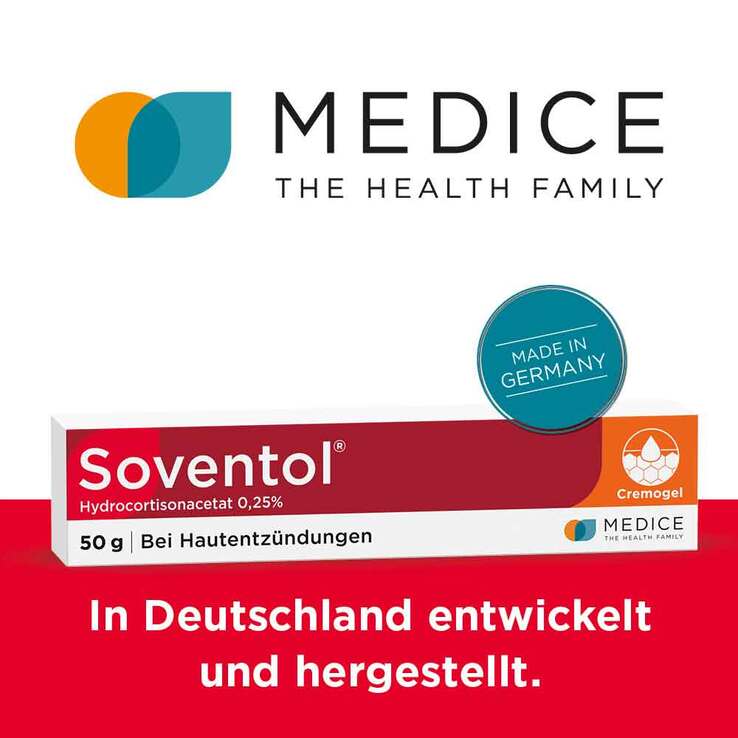 Soventol® Hydrocortisonacetat 0,25% Cremogel bei Hautentzündungen, 50 g