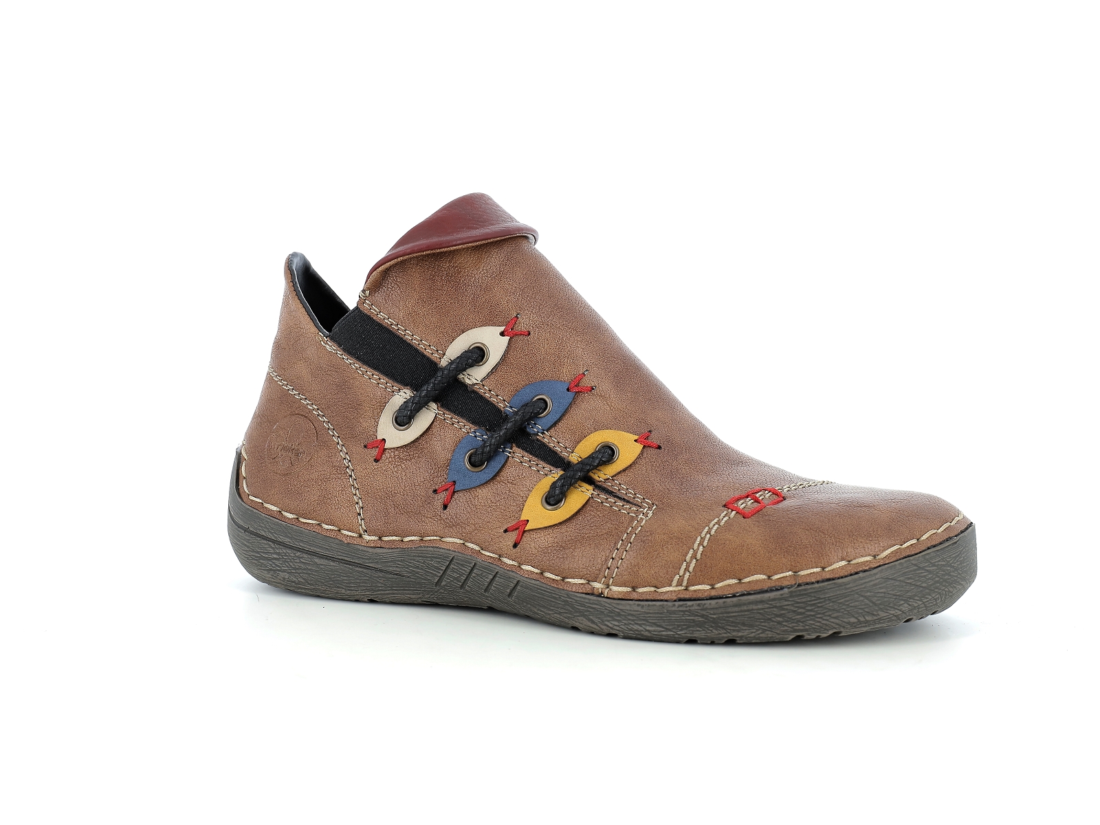 Rieker-72581 Synthétique Cognac
