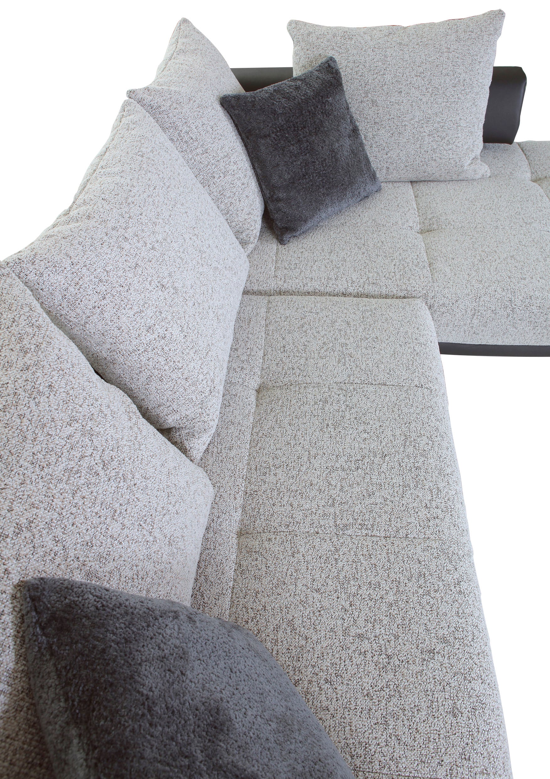 Ecksofa CONTES schwarz/ grau