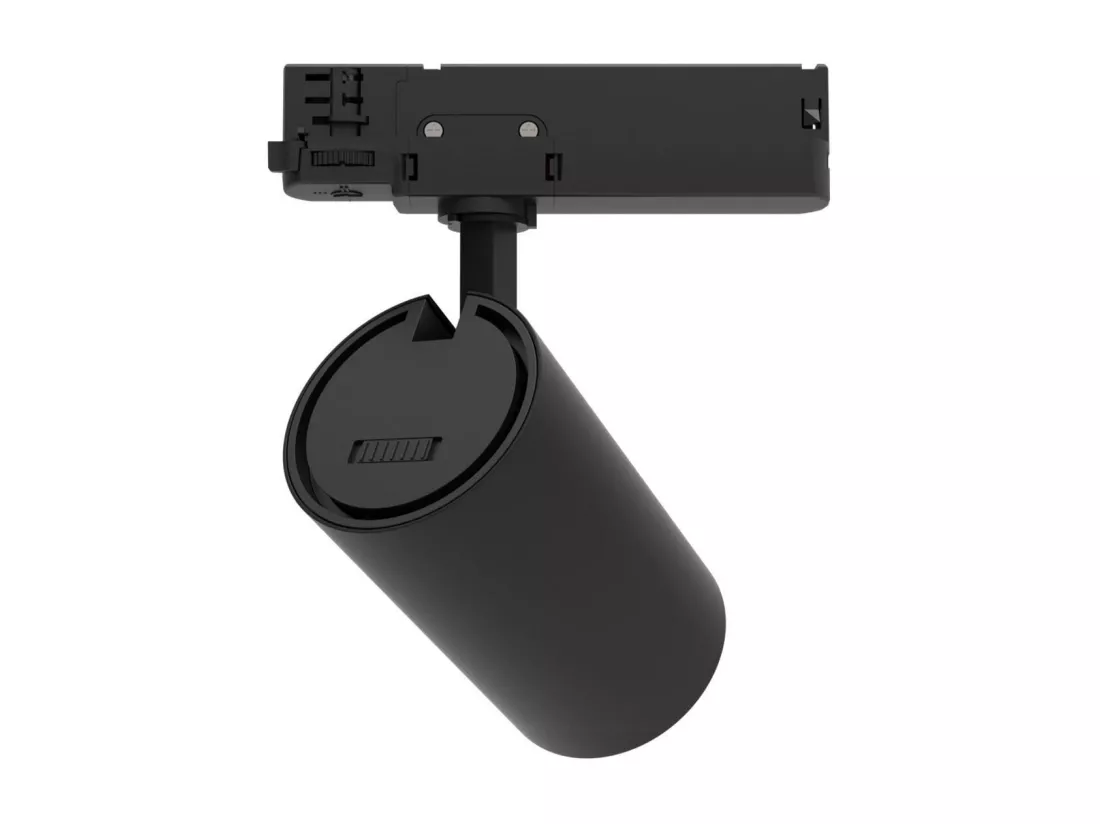 Spot LED sur Rail Triphasé 30W Fasano CCT Dimmable DALI Noir (2700K - 3200K - 4000K) Sélectionnable
