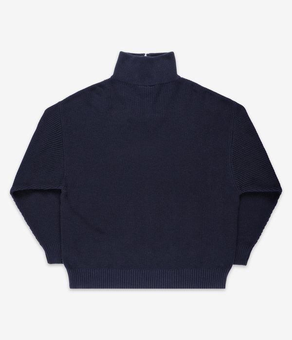 Anuell Willem Organic Knit Troyer Sweatshirt (navy)