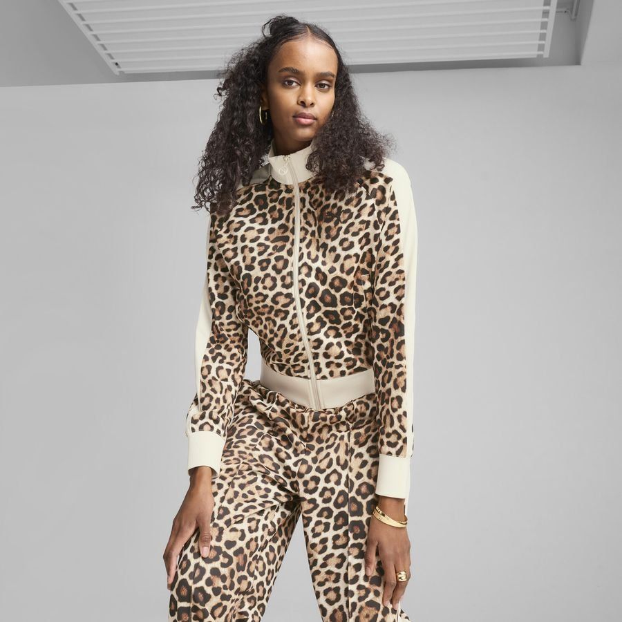 Puma T7 LEO LUXE Kurze Trainingsjacke mit Allover-Print
