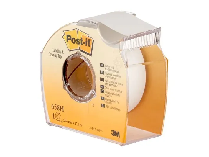 Korrektionstape 3M Post-it med dispenser 25 mm x 17 m hvid