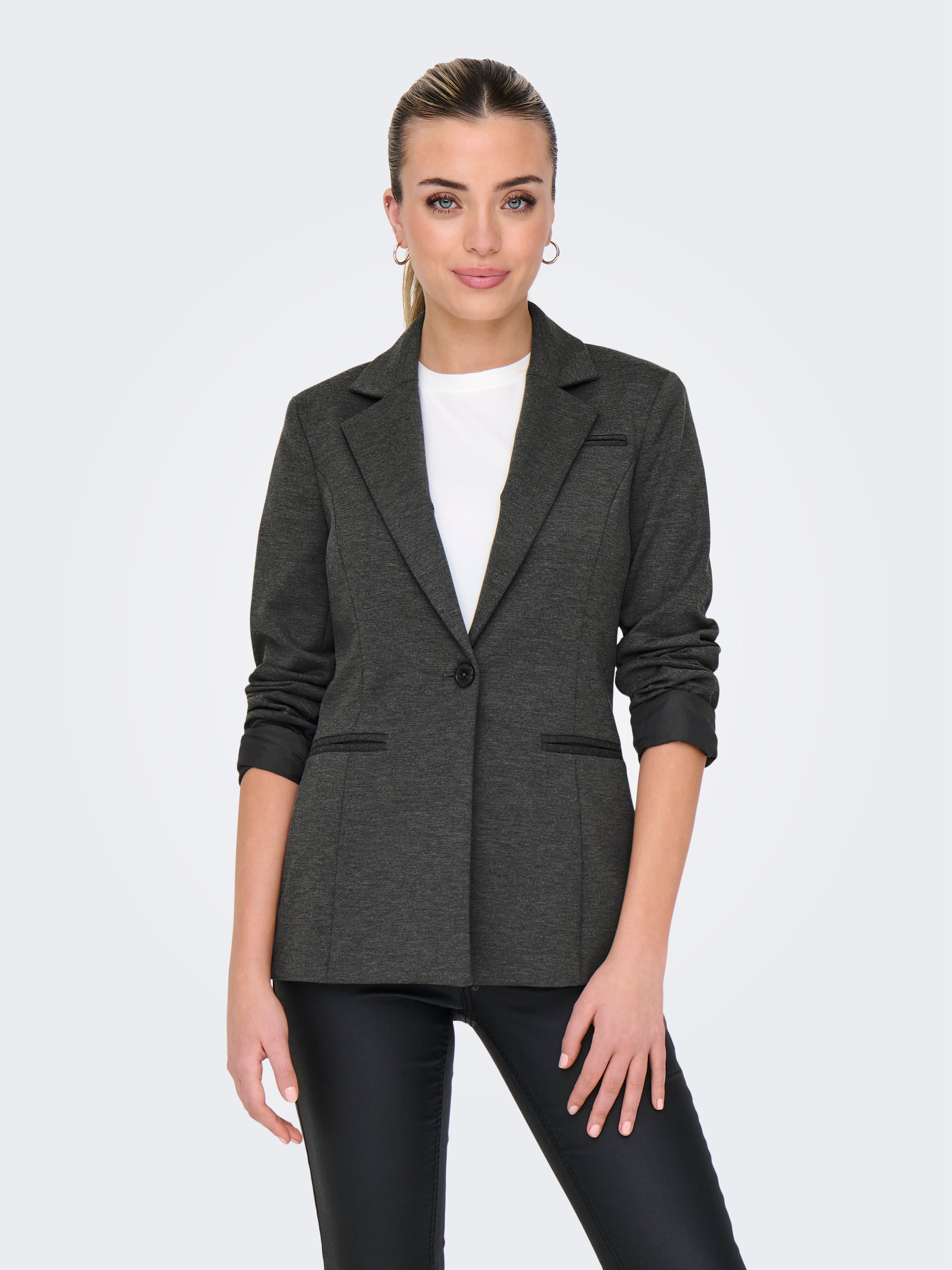 ONLPEACH Blazer Dark Grey Melange