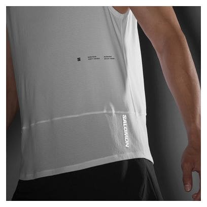Débardeur Salomon Cross Run Blanc Homme