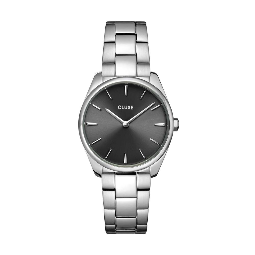 Montre Cluse Feroce Petite Acier Blanc