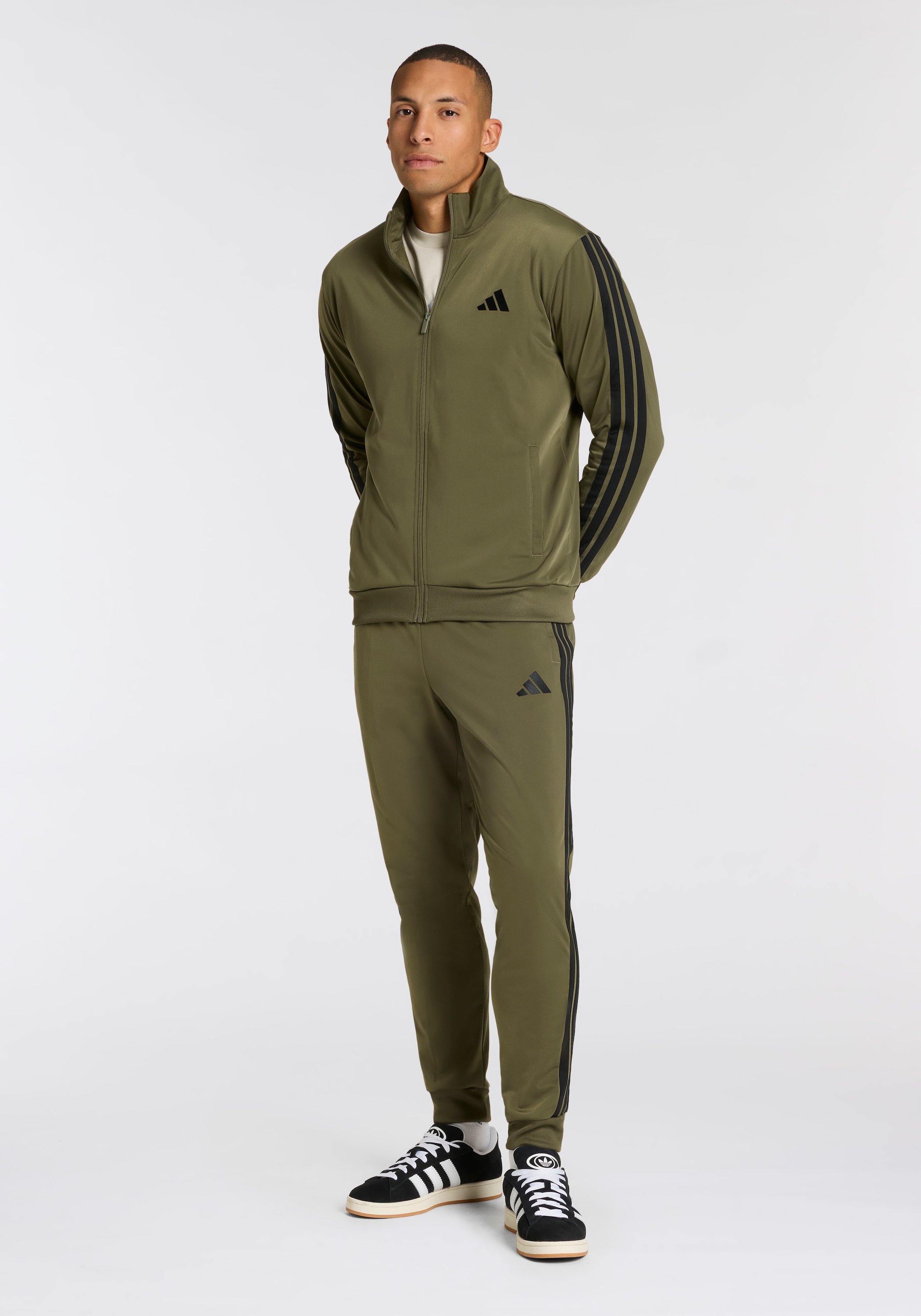 adidas Sportswear Trainingsanzug »M 3S TR TT TS«, 2 Stk. Basic 3-Streifen Trikot