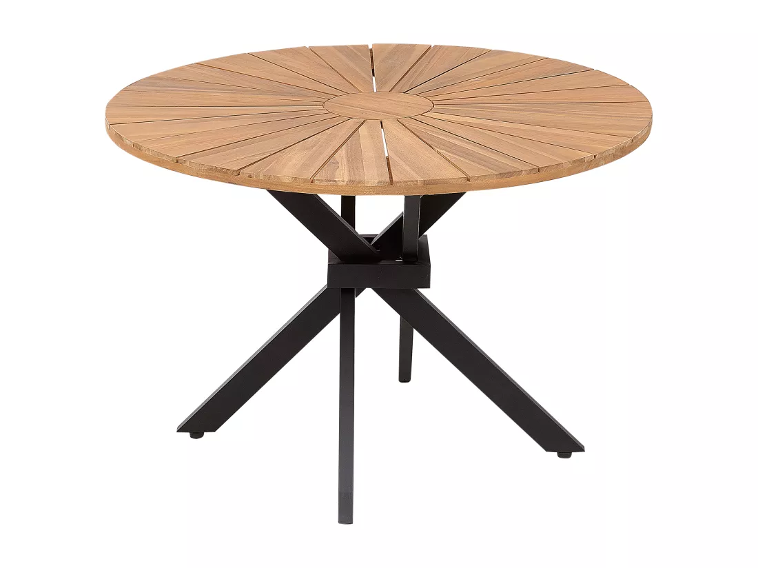 Table de salle à manger de jardin CISSONE 110 cm 110 cm Acacia Marron