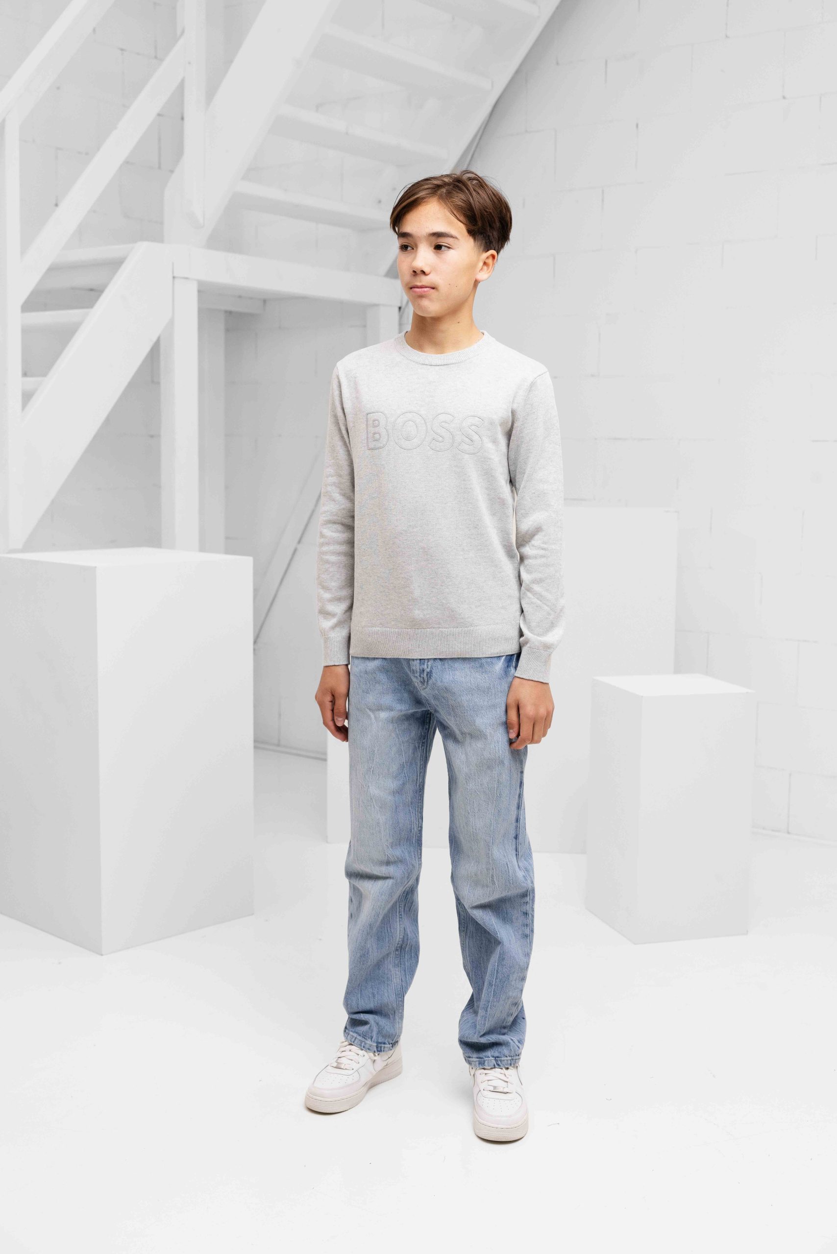 Hugo Boss Sweater Kids Grijs
