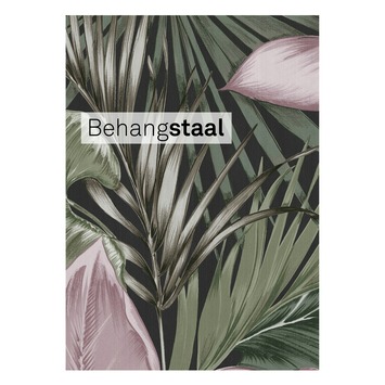 Behangstaal vliesbehang indra groen/roze (dessin 106742)