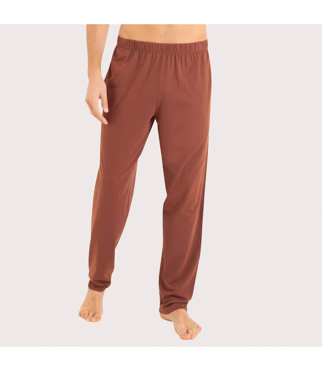Pyjama long col T homme Coton Bio